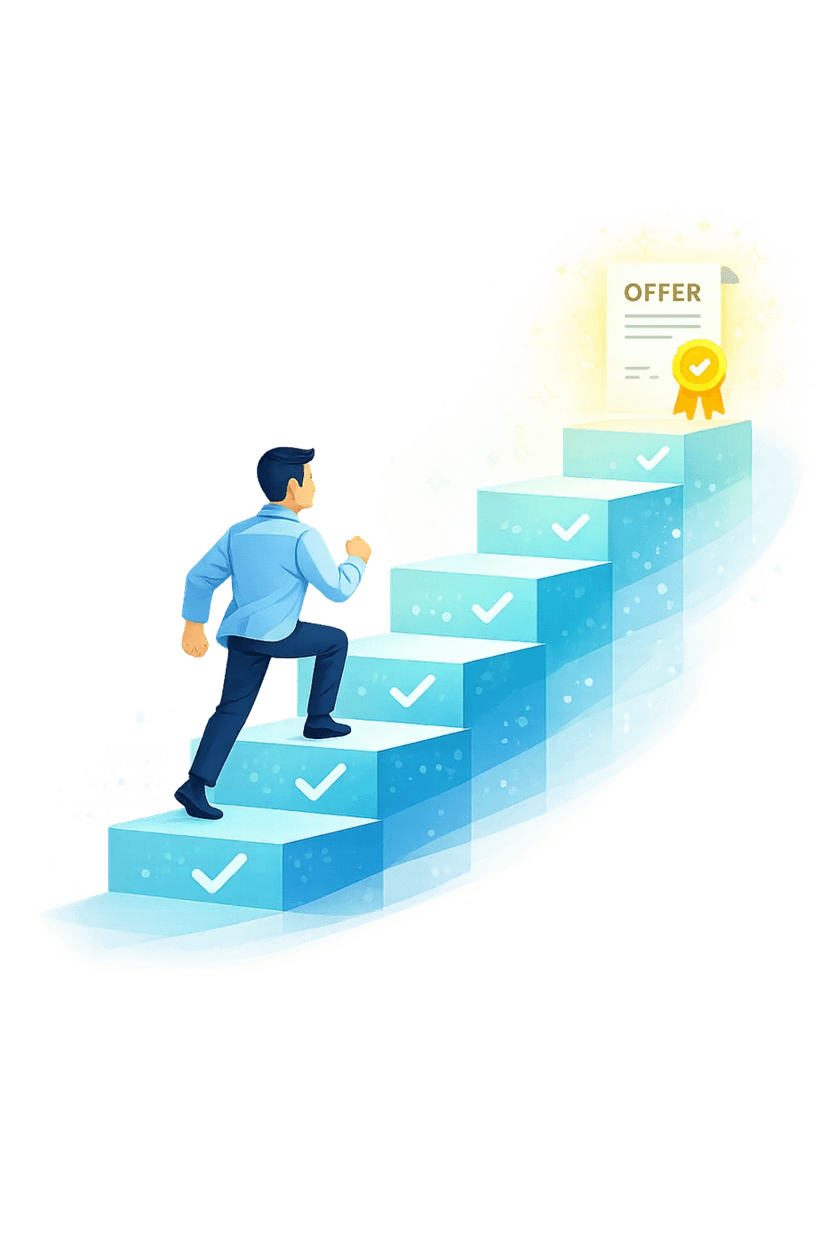 Steps to earning the offer — preparation that compounds